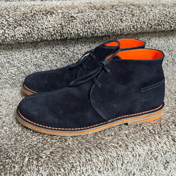 Louis Vuitton Men's Navy Suede Boots- - Picture 2 of 16